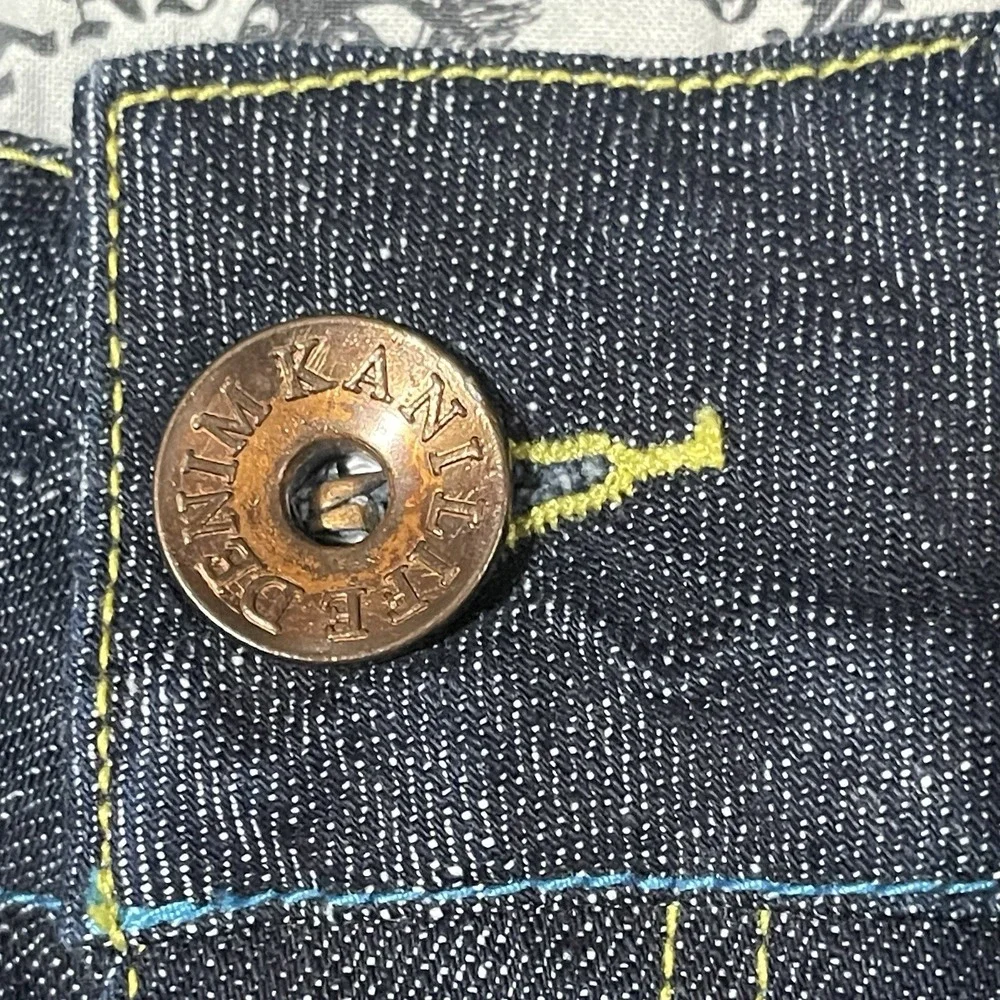 Vintage Karl Kani Jeans Men 36x31 Blue Life Denim Wide Leg Baggy Hip Hop Y2K‎